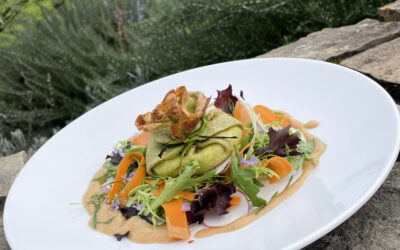 Herbed “Beggar’s Purses” with Asparagus & Goat Cheese