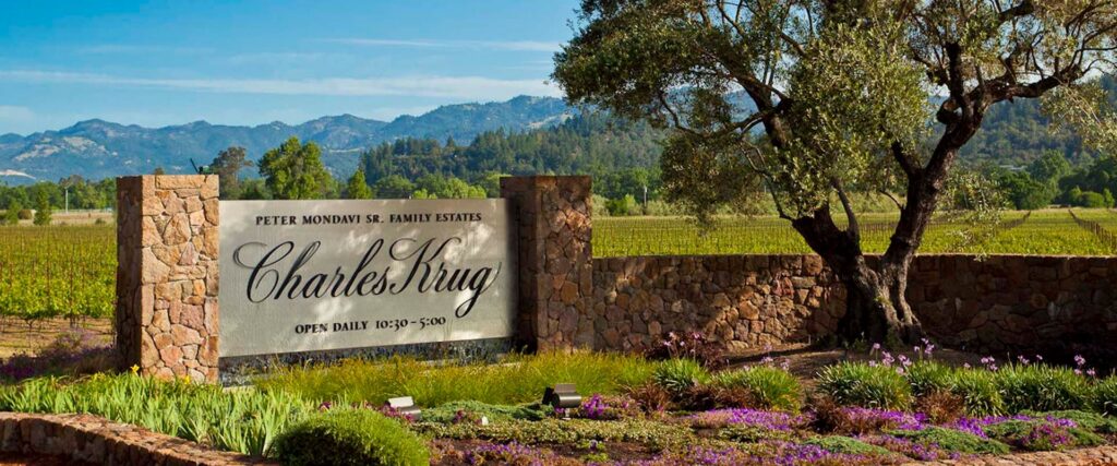 Charles Krug Winery Front Signage