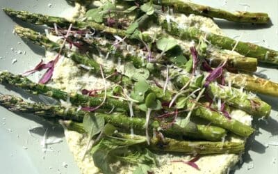 RECIPE: Spring Roasted Asparagus, Sauteed Mushrooms and Flank Steak