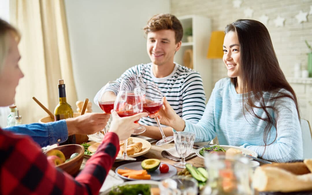 people sitting around table